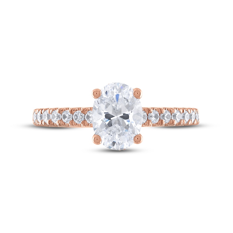 Main Image 3 of Now + Forever Diamond Engagement Ring 1-1/3 ct tw Oval & Round-cut 14K Rose Gold