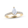 Thumbnail Image 1 of Now + Forever Diamond Engagement Ring 1-1/3 ct tw Pear & Round-cut 14K Yellow Gold