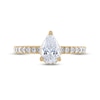 Thumbnail Image 2 of Diamond Engagement Ring 1-1/3 ct tw Pear & Round-cut 14K Yellow Gold