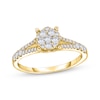 Multi-Diamond Engagement Ring 1/2 ct tw Round-cut 14K Yellow Gold