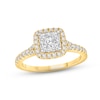 Multi-Diamond Engagement Ring 3/4 ct tw Round-cut 10K Two-Tone Gold | Kay