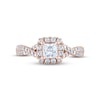 Thumbnail Image 2 of THE LEO Diamond Engagement Ring 1-1/8 ct tw Princess & Round-cut 14K Rose Gold