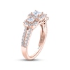 Thumbnail Image 1 of THE LEO Diamond Three-Stone Engagement Ring 1-1/3 ct tw Princess & Round-cut 14K Rose Gold