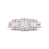 Thumbnail Image 2 of THE LEO Diamond Three-Stone Engagement Ring 1-1/3 ct tw Princess & Round-cut 14K Rose Gold