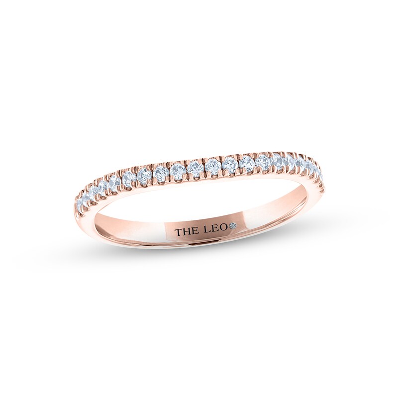 THE LEO Diamond Wedding Band 1/5 ct tw Round-cut 14K Rose Gold