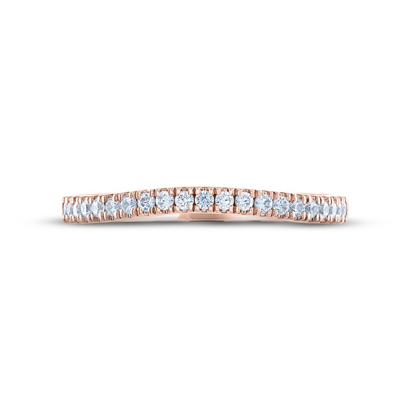 THE LEO Diamond Wedding Band 1/5 ct tw Round-cut 14K Rose Gold