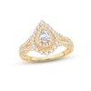 Thumbnail Image 0 of Diamond Engagement Ring 3/4 ct tw Pear & Round-cut 14K Yellow Gold