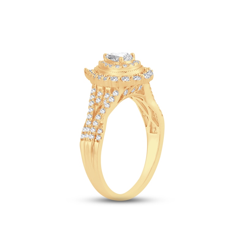 Main Image 2 of Now + Forever Diamond Engagement Ring 3/4 ct tw Pear & Round-cut 14K Yellow Gold