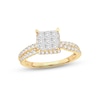 Thumbnail Image 1 of Now + Forever Multi-Diamond Engagement Ring 1 ct tw Princess & Round-cut 14K Yellow Gold