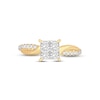 Thumbnail Image 3 of Now + Forever Multi-Diamond Engagement Ring 1 ct tw Princess & Round-cut 14K Yellow Gold