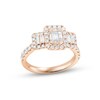 Thumbnail Image 0 of Memories Moments Magic Multi-Diamond Engagement Ring 1 ct tw Baguette & Round-cut 14K Rose Gold