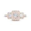 Thumbnail Image 4 of Memories Moments Magic Multi-Diamond Engagement Ring 1 ct tw Baguette & Round-cut 14K Rose Gold