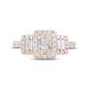 Thumbnail Image 3 of Memories Moments Magic Multi-Diamond Engagement Ring 1 ct tw Baguette & Round-cut 14K Rose Gold