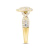 Thumbnail Image 2 of Now + Forever Multi-Diamond Engagement Ring 5/8 ct tw Round & Baguette-cut 14K Yellow Gold