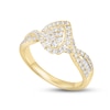 Thumbnail Image 4 of Now + Forever Multi-Diamond Engagement Ring 5/8 ct tw Round & Baguette-cut 14K Yellow Gold