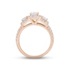 Thumbnail Image 4 of Now + Forever Diamond Three-Stone Engagement Ring 1-3/4 ct tw Emerald, Round & Baguette-cut 14K Rose Gold