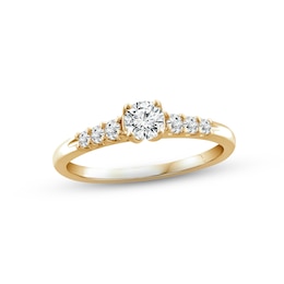Now + Forever Diamond Engagement Ring 3/8 ct tw Round-cut 14K Yellow Gold