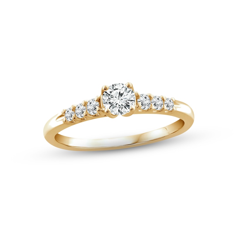 Main Image 1 of Now + Forever Diamond Engagement Ring 3/8 ct tw Round-cut 14K Yellow Gold