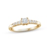 Diamond Engagement Ring 3/8 ct tw Princess & Round-cut 14K Yellow Gold