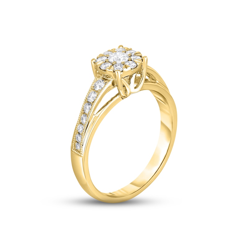 Main Image 2 of Now + Forever Diamond Engagement Ring 1/2 ct tw Round-cut 14K Yellow Gold
