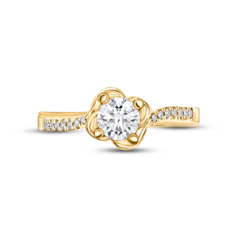 Diamond Engagement Ring 1/2 ct tw Round-cut 14K Yellow Gold