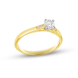 Diamond Engagement Ring 1/3 ct tw Round-cut 14K Two-Tone Gold