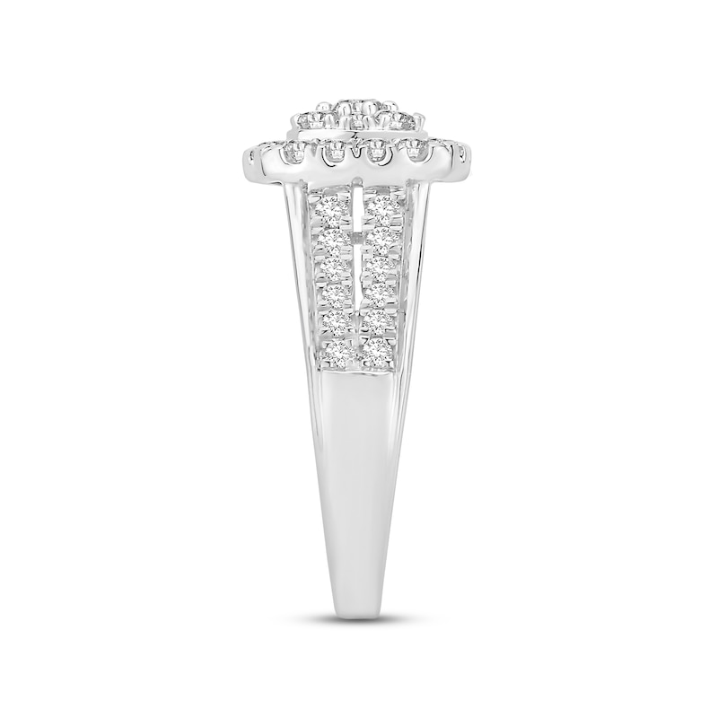 Multi-Diamond Engagement Ring 1 ct tw Round-cut 14K White Gold | Kay