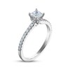 Thumbnail Image 1 of Diamond Engagement Ring 3/4 ct tw Princess & Round-cut 14K White Gold