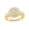 Thumbnail Image 0 of Diamond Halo Engagement Ring 1 ct tw Round-cut 14K Yellow Gold