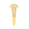 Thumbnail Image 2 of Diamond Halo Engagement Ring 1 ct tw Round-cut 14K Yellow Gold
