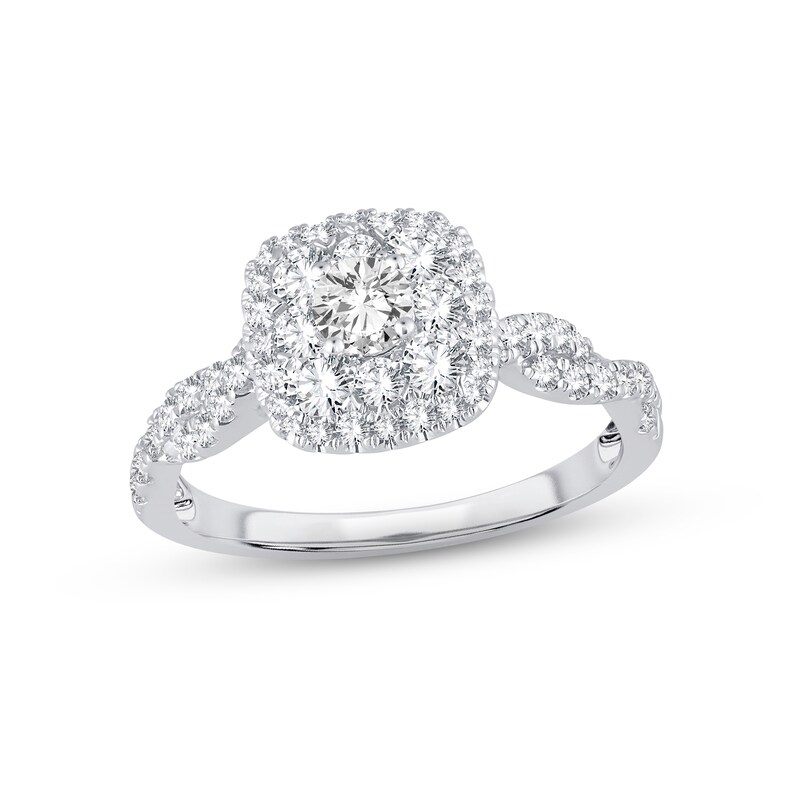 Diamond Engagement Ring 1 ct tw Round-cut 14K White Gold
