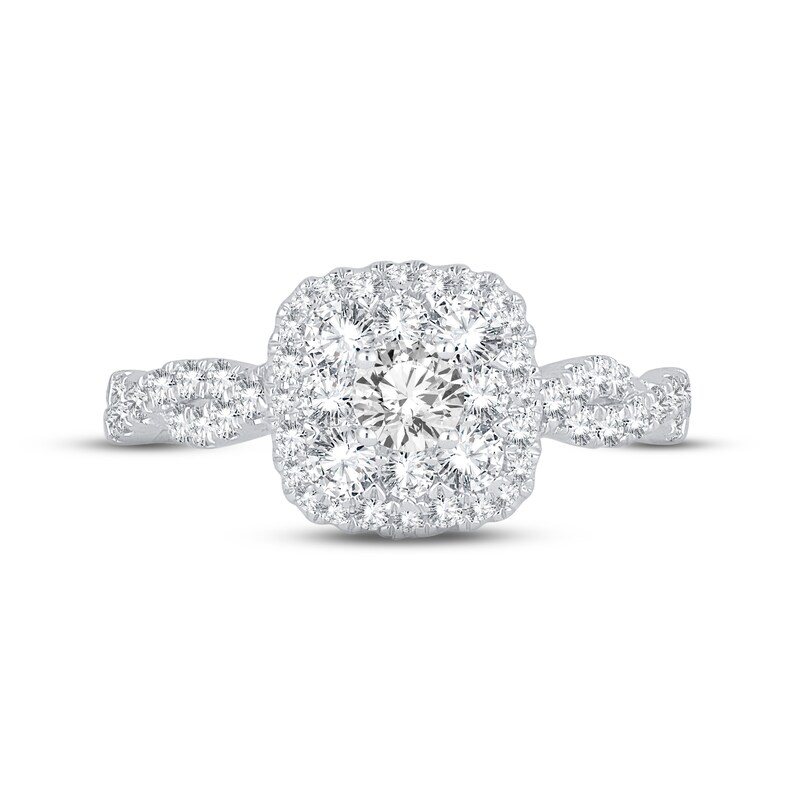 Diamond Engagement Ring 1 ct tw Round-cut 14K White Gold