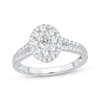 Thumbnail Image 0 of Diamond Engagement Ring 1 ct tw Oval & Round-cut 14K White Gold