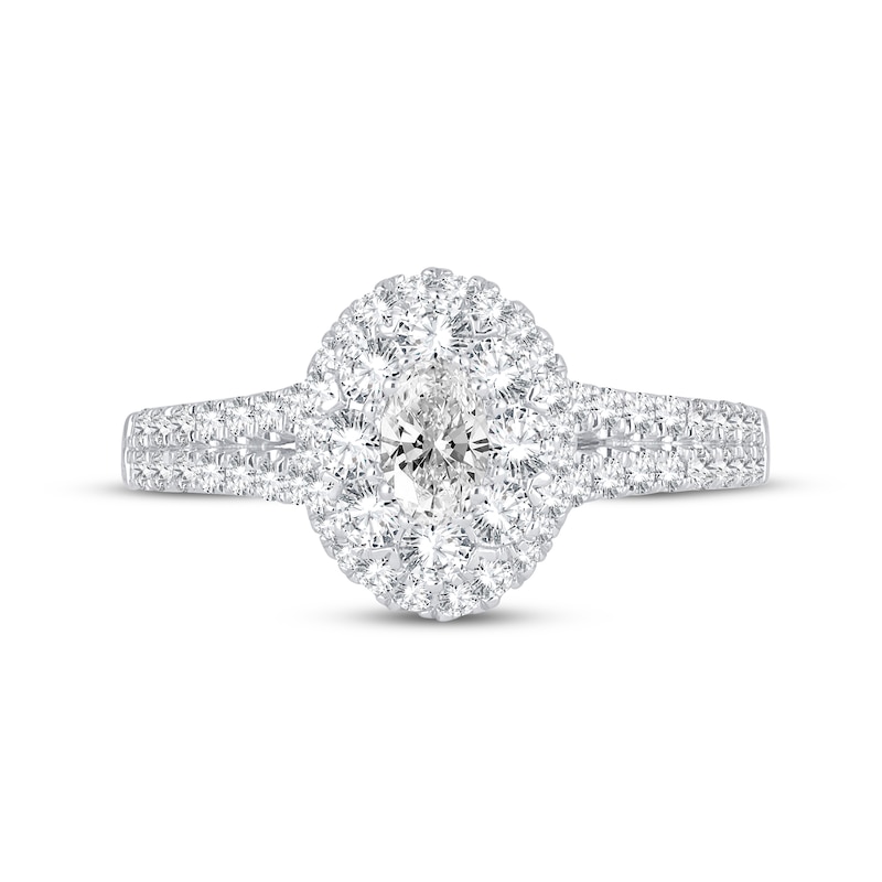 Main Image 3 of Now + Forever Diamond Engagement Ring 1 ct tw Oval & Round-cut 14K White Gold