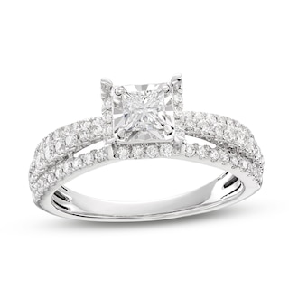 Now + Forever Princess-Cut Diamond Engagement Ring 1 ct tw 14K White Gold
