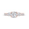 THE LEO Legacy Lab-Created Diamond Three-Stone Engagement Ring 1-1/2 ct tw 14K Rose Gold