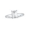 Lab-Created Diamonds by KAY Emerald-Cut Solitaire Engagement Ring 1-1/2 ct tw 14K White Gold
