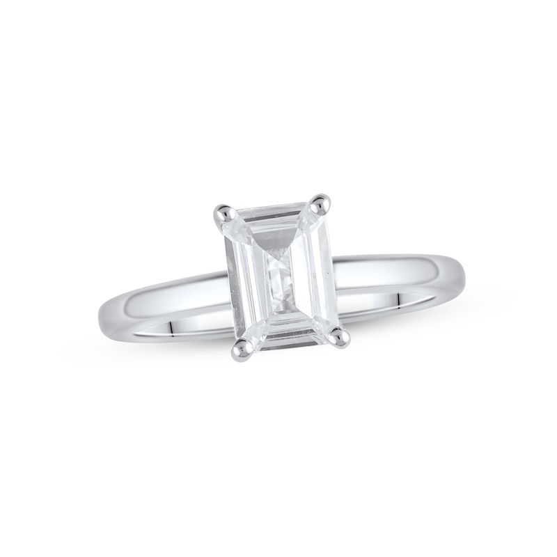Lab-Created Diamonds by KAY Emerald-Cut Solitaire Engagement Ring 1-1/2 ct tw 14K White Gold