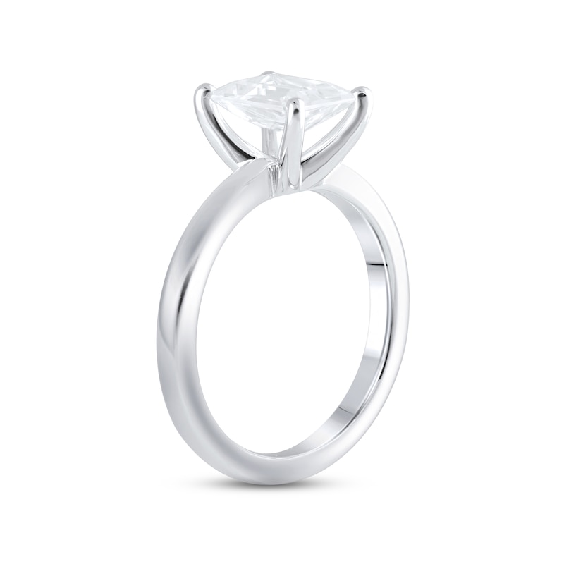 Main Image 2 of Lab-Grown Diamonds Emerald-Cut Solitaire Engagement Ring 2 ct tw 14K White Gold (F/SI2)