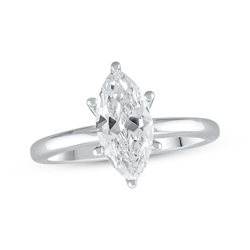 Lab-Created Diamonds by KAY Marquise-Cut Solitaire Engagement Ring 1-1/2 ct tw 14K White Gold