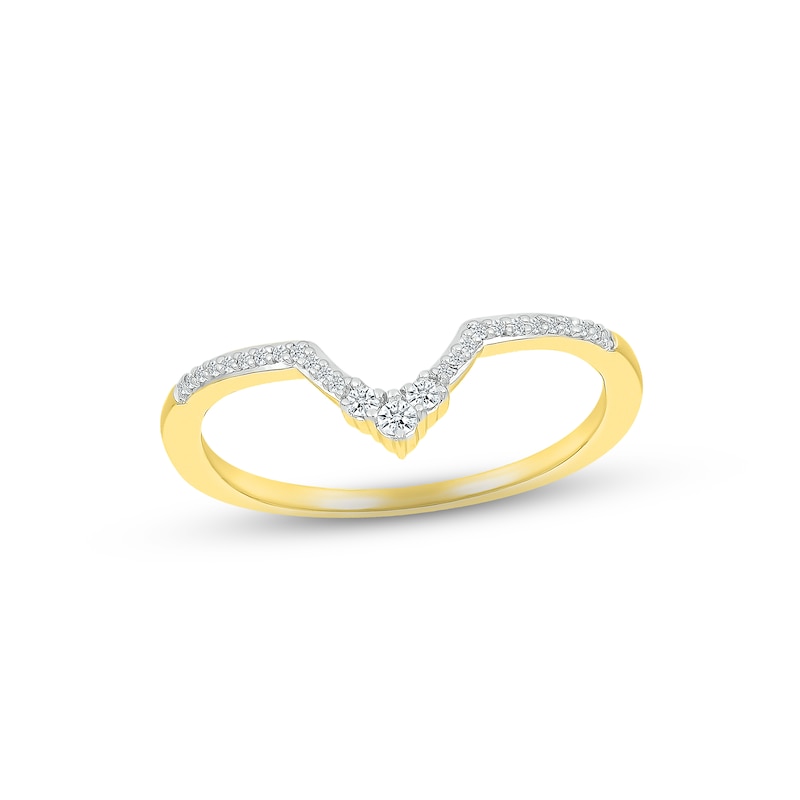 Main Image 4 of Now + Forever Emerald & Diamond Bridal Set 1/5 ct tw Marquise & Round-cut 10K Yellow Gold