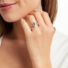 Thumbnail Image 4 of Emerald & Diamond Bridal Set 1/5 ct tw Marquise & Round-cut 10K Yellow Gold