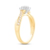 Thumbnail Image 1 of Diamond Halo Engagement Ring 1/2 ct tw Oval & Round-cut 14K Yellow Gold