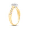 Thumbnail Image 1 of Diamond Halo Engagement Ring 1/2 ct tw Oval & Round-cut 14K Yellow Gold