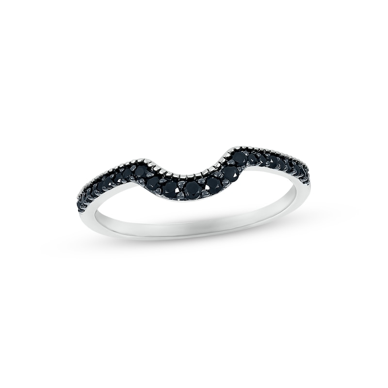 Main Image 4 of Now + Forever Black & White Diamond Bridal Set 3/4 ct tw Round-cut 10K White Gold