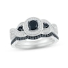 Thumbnail Image 0 of Memories Moments Magic Black & White Diamond Bridal Set 3/4 ct tw Round-cut 10K White Gold