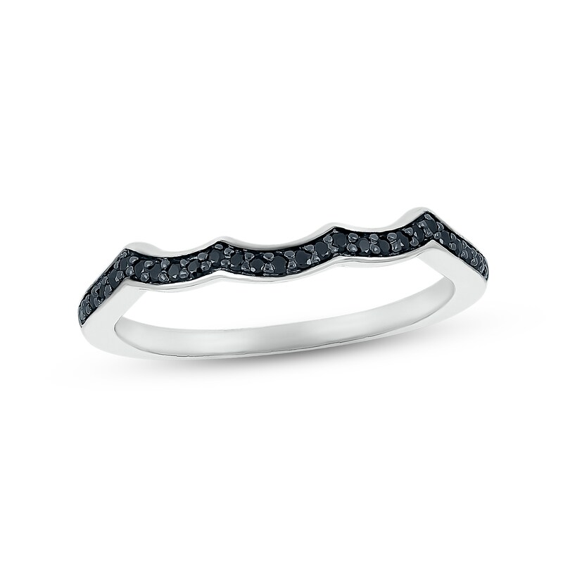 Main Image 4 of Memories Moments Magic Black & White Diamond Bridal Set 3/4 ct tw Round-cut 10K White Gold