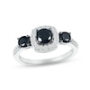 Thumbnail Image 3 of Memories Moments Magic Black & White Diamond Bridal Set 1-3/8 ct tw Round-cut 10K White Gold
