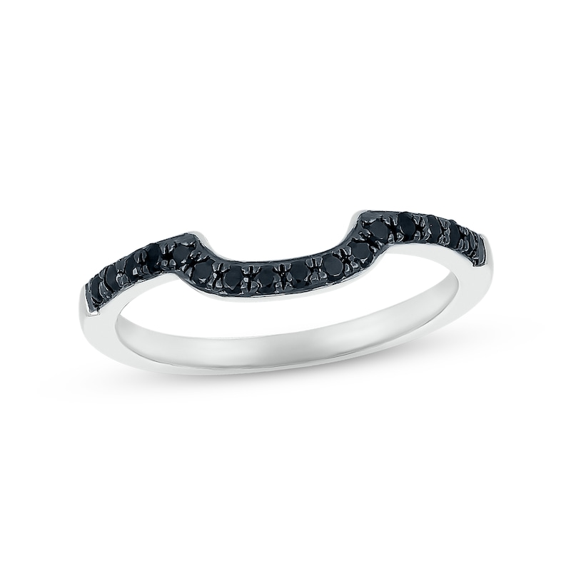 Main Image 4 of Memories Moments Magic Black & White Diamond Bridal Set 1-3/8 ct tw Round-cut 10K White Gold
