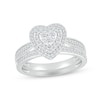 Thumbnail Image 1 of Now + Forever Multi-Diamond Center Bridal Set 1/2 ct tw Round-cut 10K White Gold